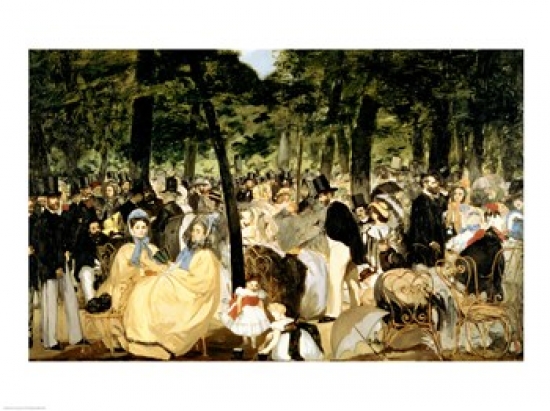 Music in the Tuileries 1862 Wall Art Poster Print Edouard Manet