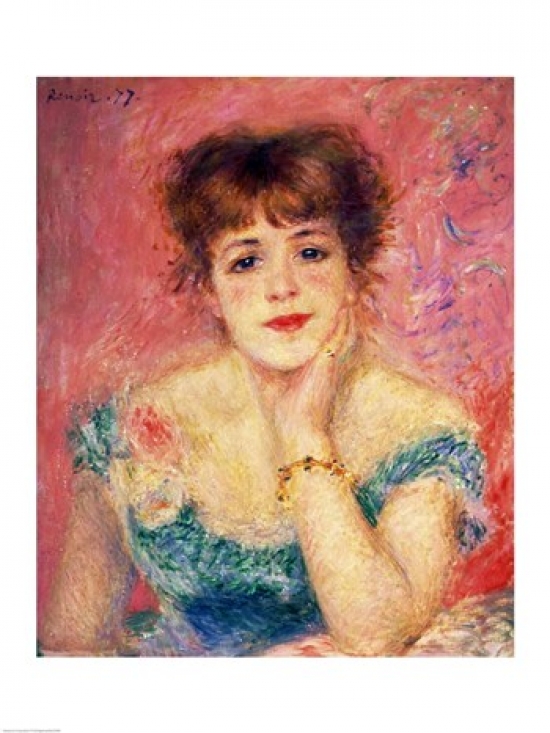 Portrait de Jeanne Samary Poster Print by Pierre-Auguste