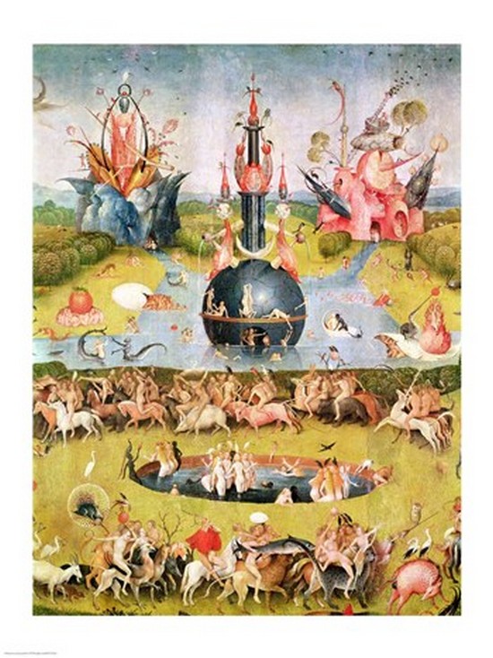 108 Earthly Temptations (ポスター作品) The Garden of Earthly Delights Allegory of Luxury, central panel