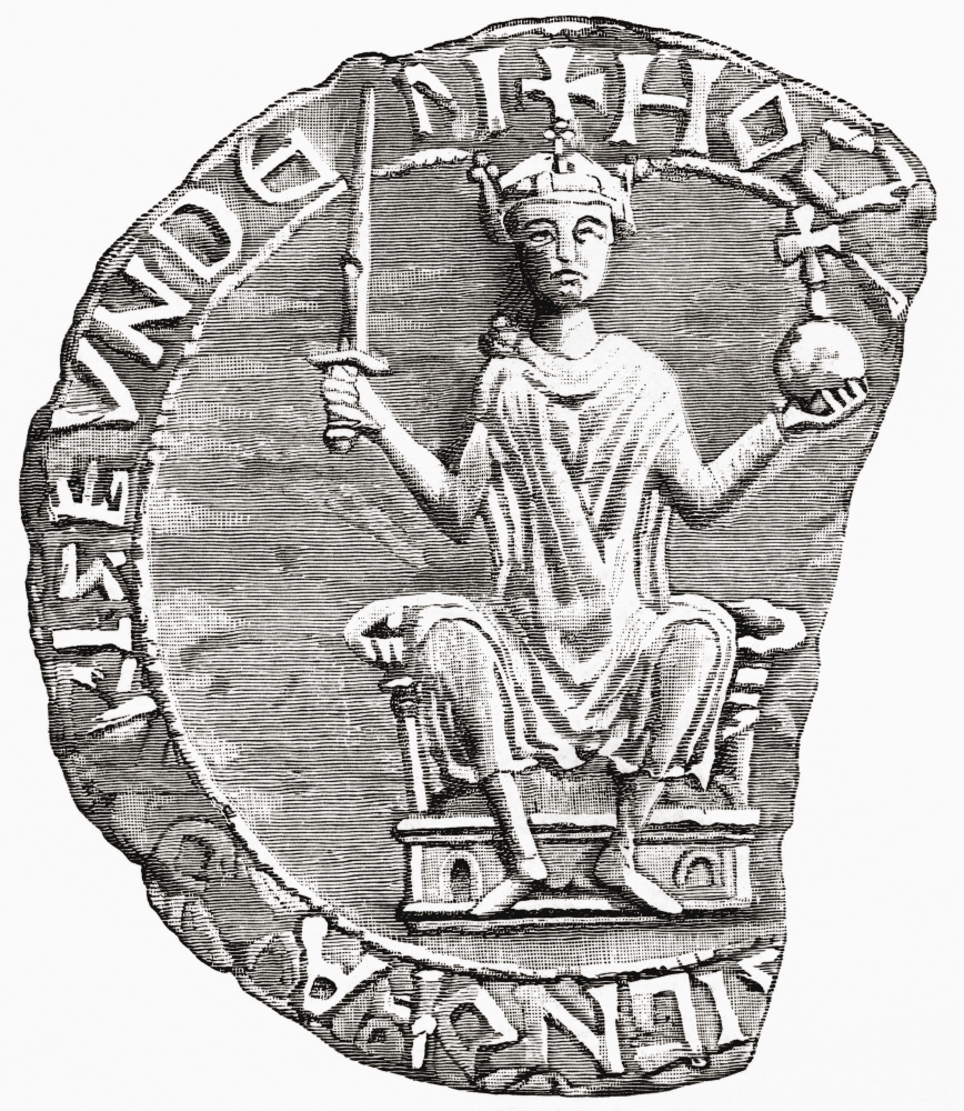 Great Seal Of William The Conqueror. William The Conqueror C. 1027 To 1087  Aka William I Of England And William Ii, Duke Of Normandy. King Of England.  From The Book Short History
