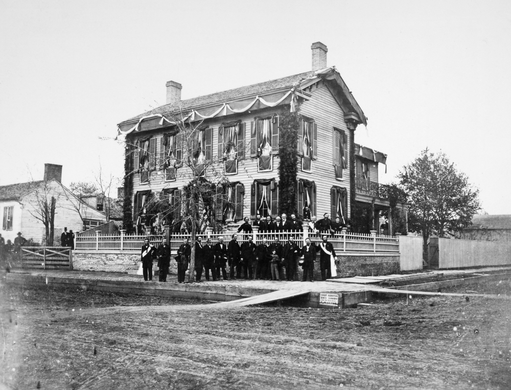 Lincoln Funeral. /Npresident Abraham Lincoln'S Home In Springfield
