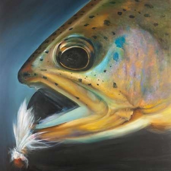 Orginial Trout Painting newest 24x24