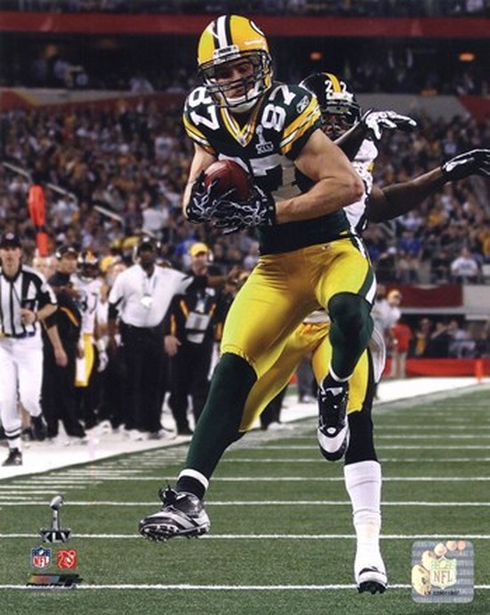 Jordy Nelson Touchdown from Super Bowl XLV Sports Photo - Item #  VARPFSAANF007