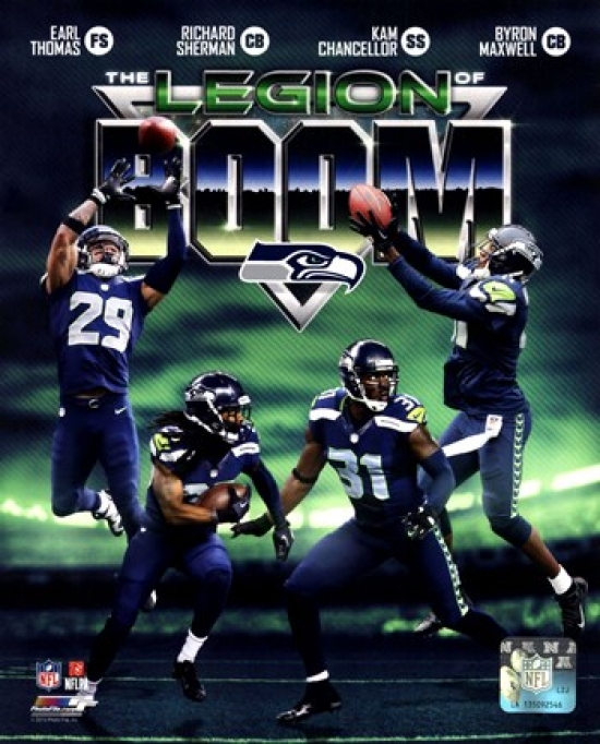 Legion of Boom Seattle Seahawks Illustrated Art Print Poster -   Israel