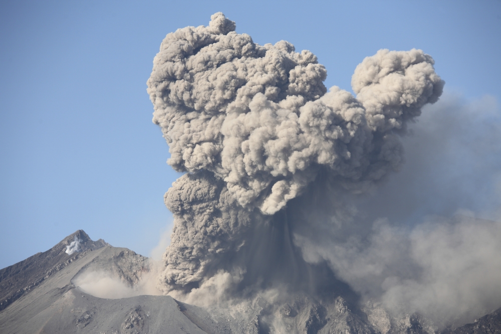 January 4, 2010 - Ash cloud following explosive Vulcanian