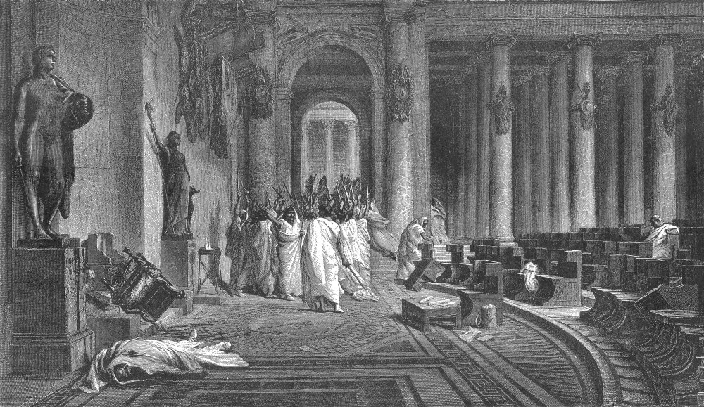 絵画+タペストリー Bloody Cesar Death of Caesar, March 15, 44 BC Painting by Vincenzo