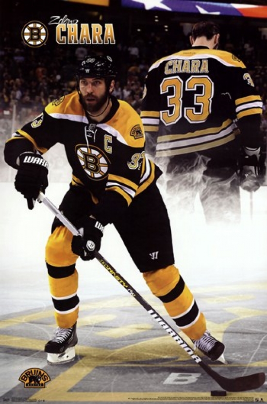 Zdeno Chara Boston Bruins Unsigned Horizontal Black Jersey Skating  Photograph