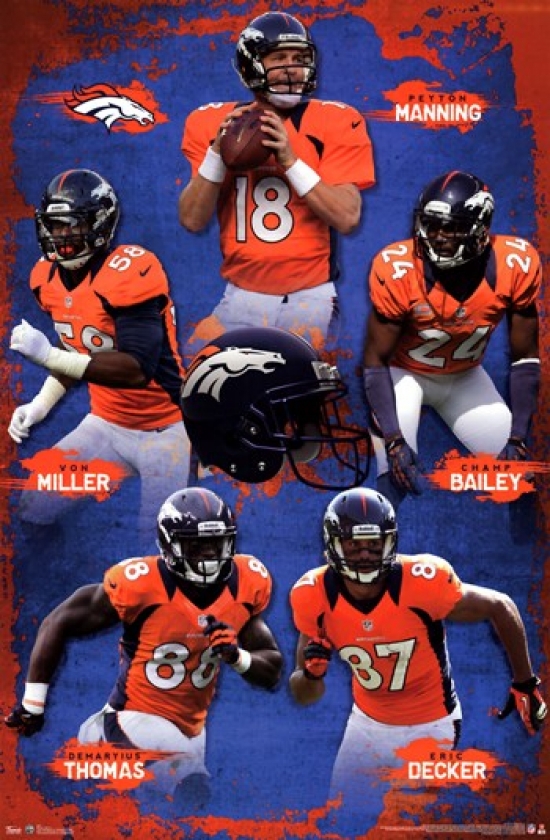 Denver Broncos Team Store Print Ad Poster Art PROMO Original NFL